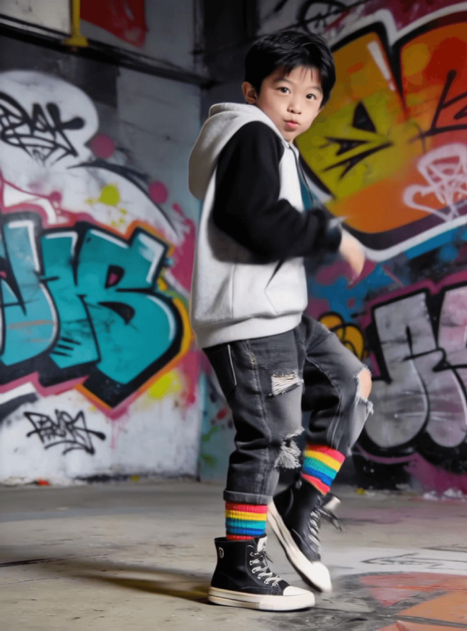 Reference image of street boy dancing